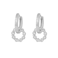 Eira øreringer i messing med zirkonia