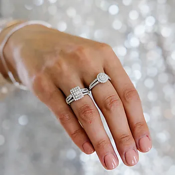 Bilde nummer 4 av Kelly diamantring i 585 hvitt gull 0,50 ct