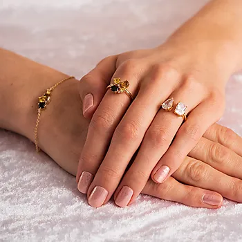Bilde nummer 4 av Pan Jewelry, Ring i forgylt 925 sølv med gylne zirkonia
