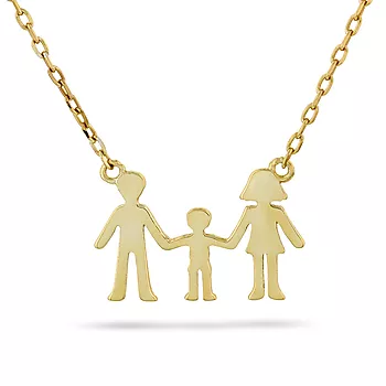 Pan Jewelry, Familiesmykke med mor, far og en sønn i forgylt 925 sølv