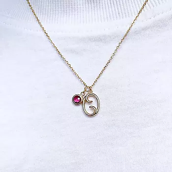 Bilde nummer 3 av Pan Jewelry, Smykke i 925 forgylt sølv med zirkonia og horoskop Krepsen