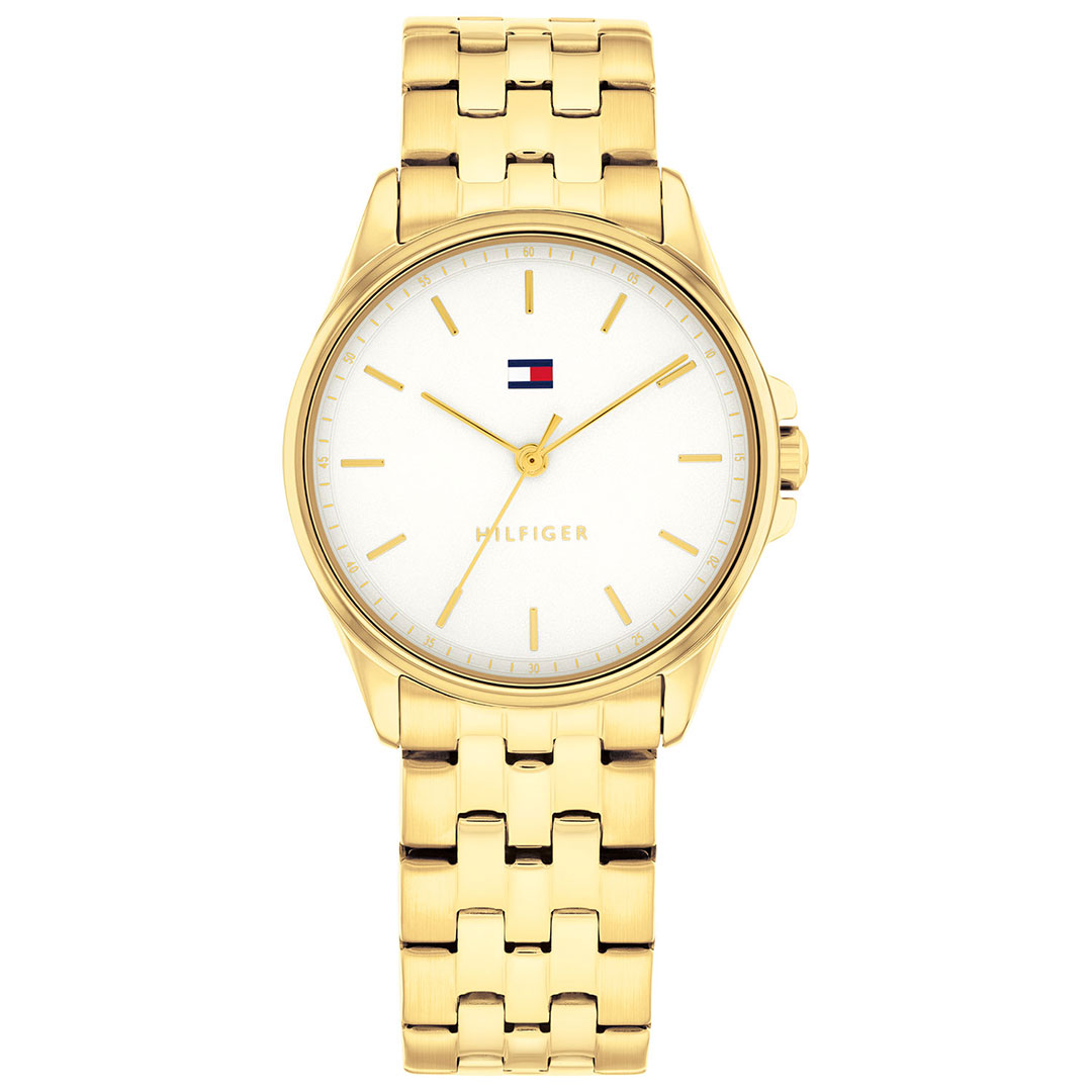 Tommy Hilfiger, Dameklokke med gullfarget stållenke