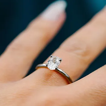 Bilde nummer 3 av Empress LAB diamantring i 585 hvitt gull 1,25 ct