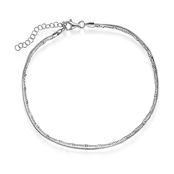 Pan Jewelry, Ankelkjede i 925 sølv, 25 cm