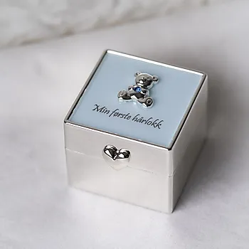 Bilde nummer 2 av Skrin til barn "Min første hårlokk" i lys blå