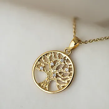 Bilde nummer 2 av Pan Jewelry, Smykke i forgylt 925 sølv med livets tre