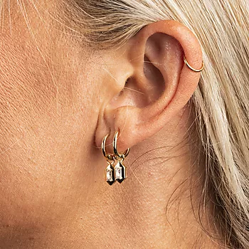 Bilde nummer 3 av Pan Jewelry, Øreringer i 925 forgylt sølv med zirkonia