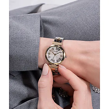 Bilde nummer 4 av Guess, Dress dameklokke med flerfarget stållenke