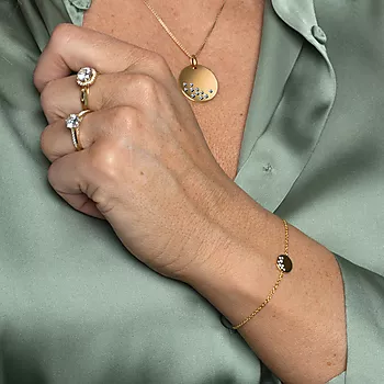 Bilde nummer 3 av Pan Jewelry, Armbånd i forgylt 925 sølv med zirkonia