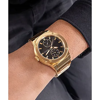 Bilde nummer 3 av Guess, Dress herreklokke med gullfarget stållenke