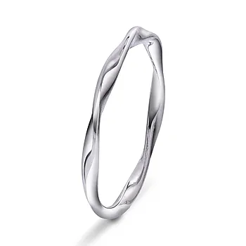 Pan Jewelry, Bølge ring i 925 rhodinert sølv