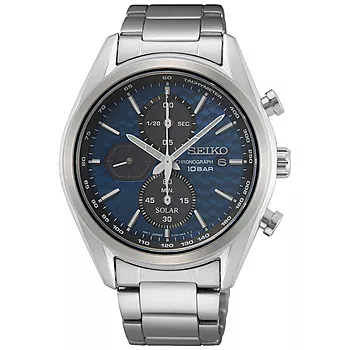 Seiko, Solar herreklokke med stållenke og kronograf