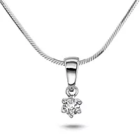 Pan Jewelry, Ingrid enstensanheng i 585 hvitt gull 0,10 ct
