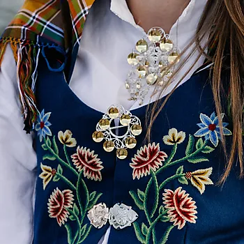 Bilde nummer 2 av Sylvsmidja, Sølje Nordland i 830 hvitt og forgylt sølv