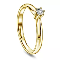 Pan Jewelry, Ingrid enstensring i 585 gult gull 0,10 ct