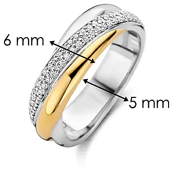 Bilde nummer 4 av Ti Sento, Ring i forgylt 925 sølv med zirkonia