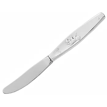 Eik, Metter liten fugl gutt Kniv i 925 sølv med stålklinge