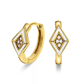 Pan Jewelry, Øredobber i forgylt 925 sølv med zirkonia