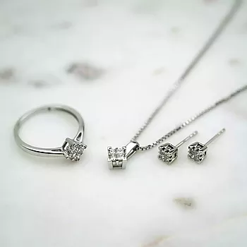 Bilde nummer 3 av Pan Jewelry, Øredobber i 585 hvitt gull med diamanter 0,25 ct