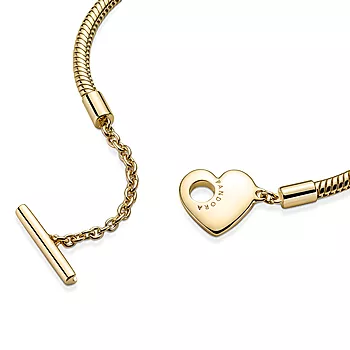 Bilde nummer 2 av Armbånd i 925 forgylt sølv med hjerte