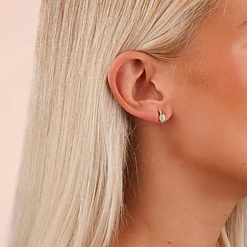 Bilde nummer 2 av Veil øredobber i forgylt messing med zirkonia