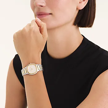 Bilde nummer 3 av Gaia dameklokke i flerfarget stål