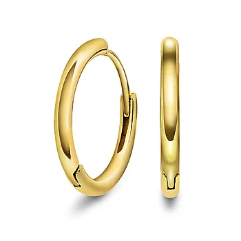 Hooked øreringer i 925 forgylt sølv