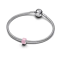 Bilde nummer 5 av Charms i 925 sølv med rosa murano glass