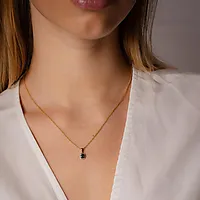 Bilde nummer 2 av Diamantanheng i 585 gult gull 0.05 med topas