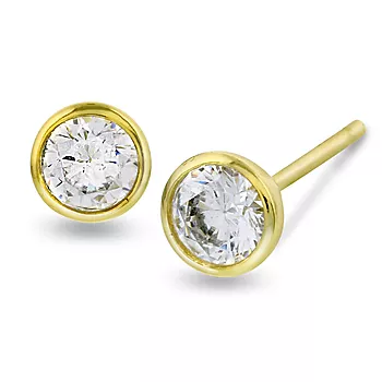 Pan Jewelry, Øredobber i forgylt 925 sølv med zirkonia