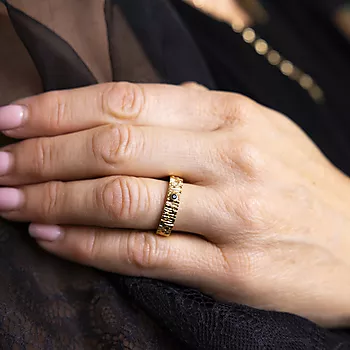 Bilde nummer 2 av Janne Formoe by Pan Jewelry, Ring i forgylt sølv med zirkonia