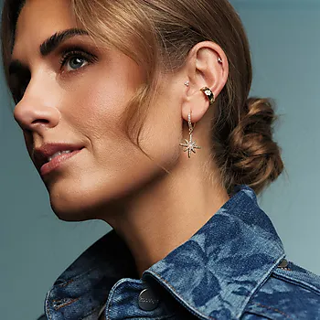 Bilde nummer 4 av Twinkle ear cuffs i forgylt med stjerne