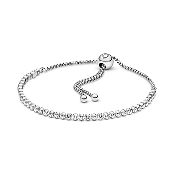 Pandora Timeless, Tennisarmbånd i 925 sølv med skyvelås