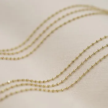 Bilde nummer 2 av Kjede i 925 forgylt sølv med kuler