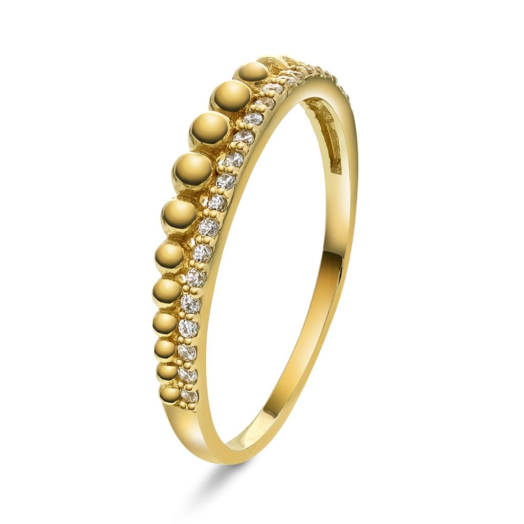 Pan Jewelry, Ring i gull med zirkonia , størrelse 60