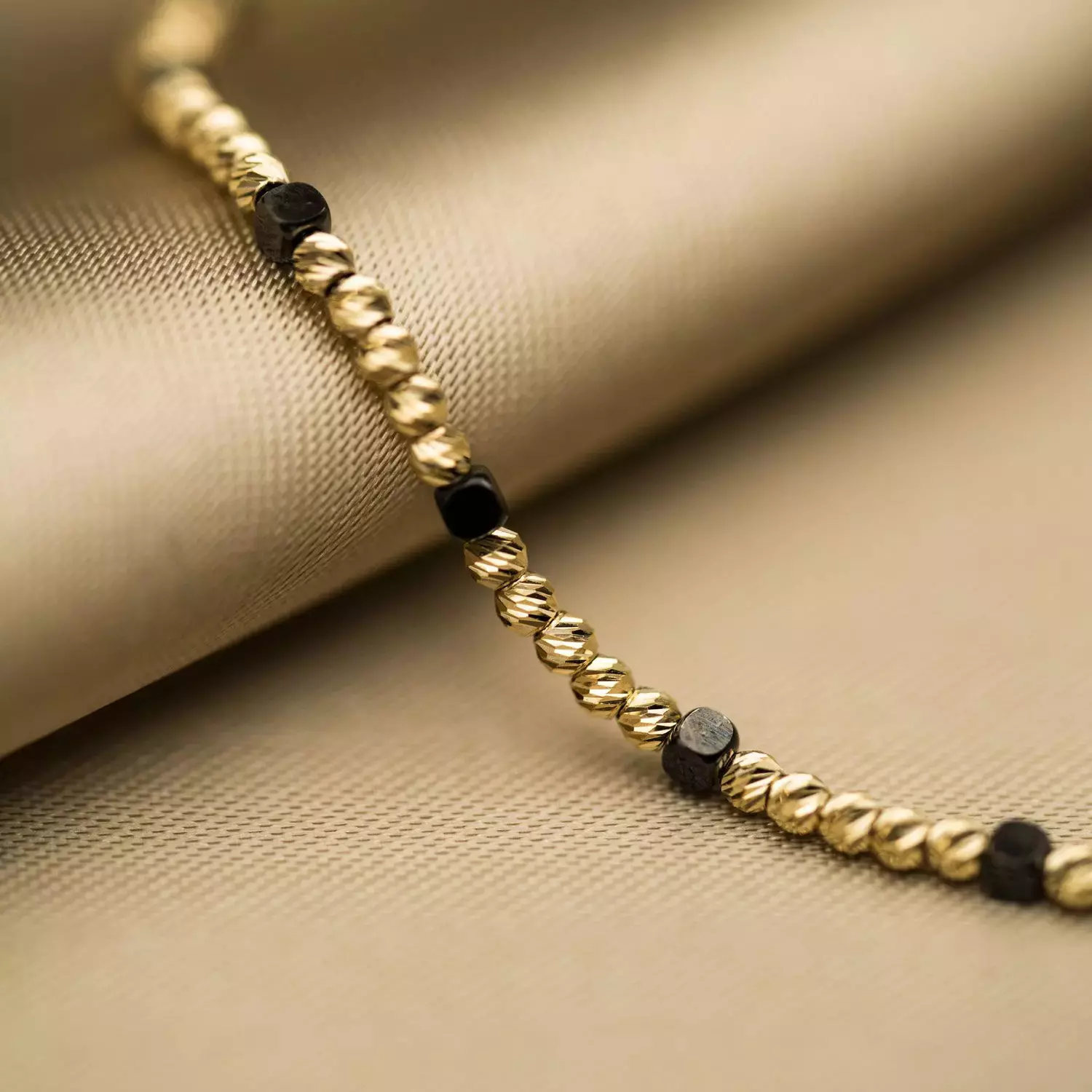 Bilde nummer 3 av Pan Jewelry, Armbånd i 585 gult gull popcorn med ruthenium