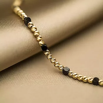Bilde nummer 3 av Pan Jewelry, Armbånd i 585 gult gull popcorn med ruthenium