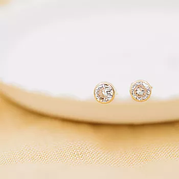 Bilde nummer 2 av Pan Jewelry, Øredobber i 585 gult gull med zirkonia