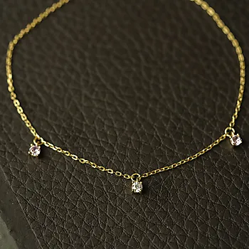 Bilde nummer 3 av Pan Jewelry, Ankelkjede 925 forgylt sølv med zirkonia, 25 cm