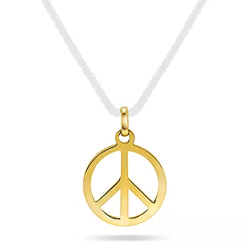 Pan Jewelry, Anheng i 585 gult gull med peace tegn