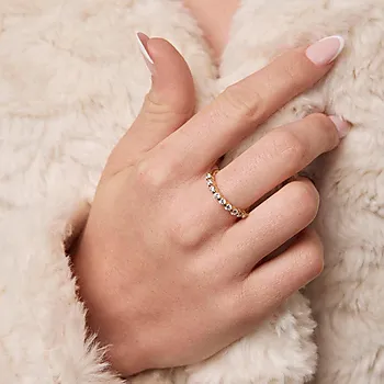 Bilde nummer 2 av Starlight ring i 925 forgylt sølv