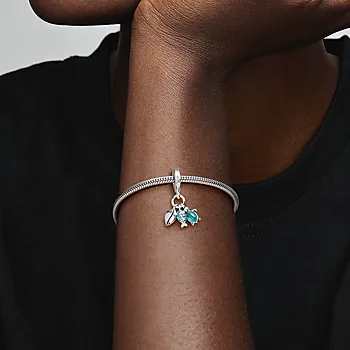 Bilde nummer 2 av Pandora Moments, Charm i 925 sølv med fisk,skilpadde og konkylie