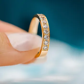 Bilde nummer 4 av Radiant LAB diamantring i 585 gult gull 0,54 ct