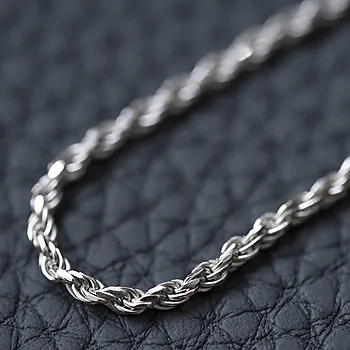 Bilde nummer 3 av Pan Jewelry, Cordel kjede i rhodinert 925 sølv 2 mm, 45 cm