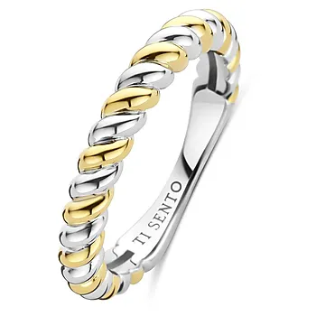 Ring i 925 flerfarget sølv