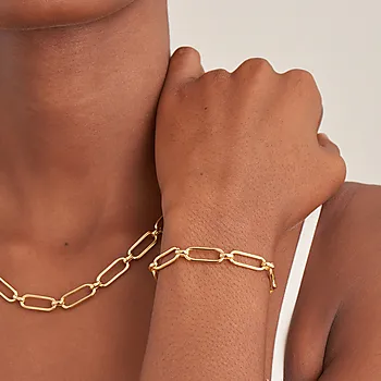 Bilde nummer 2 av Ania Haie, Chunky armbånd i forgylt 925 sølv