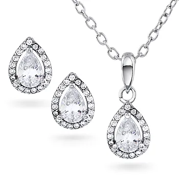 Bilde nummer 2 av Pan Jewelry, Smykkesett i 925 sølv med zirkonia