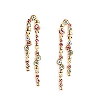 Sweet Droplets øredobber i forgylt messing med krystall