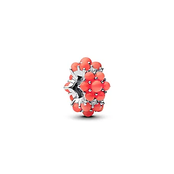 Pandora Moments, Charm i  925 sølv med imitert korall