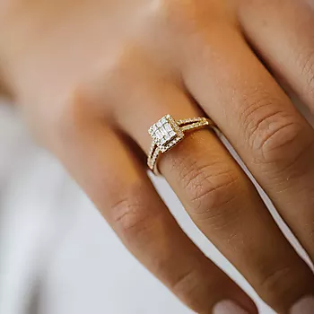 Bilde nummer 2 av Grace diamantring i 585 gult gull 0,50ct
